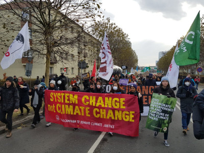Marcha pela Justiça Climática em Katowice, no passado sábado, 8 de dezembro de 2018