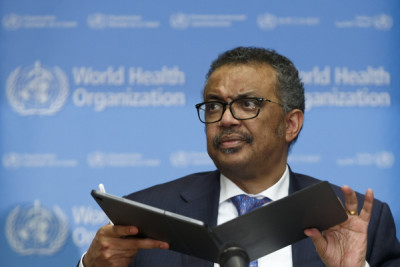 Tedros Adhanom Ghebreyesus, diretor-geral da Organização Mundial de Saúde – foto de Salvatore di Nolfi/Epa/Lusa