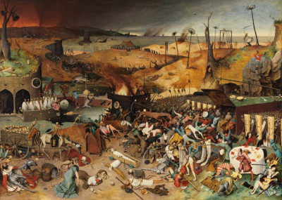 "O triunfo da morte" de Pieter Bruegel, o Velho, um quadro sobre a peste bubónica.