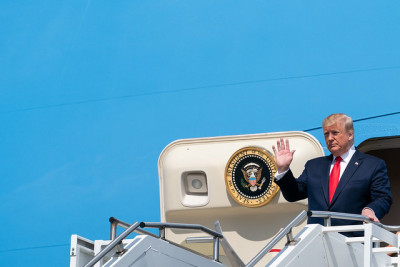 Trump no avião