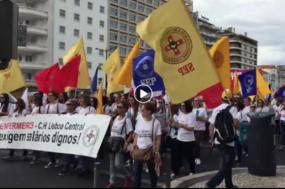 Centenas de enfermeiros manifestaram-se em Lisboa por "salários dignos"