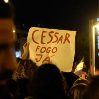  Fotogaleria da concentração em Lisboa pelo fim do massacre na Palestina