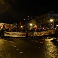 Fotogaleria da concentração em Lisboa pelo fim do massacre na Palestina