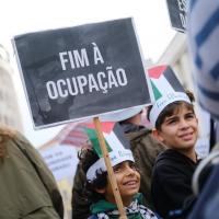  Manifestação em Lisboa contra o massacre na Palestina