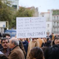  Manifestação em Lisboa contra o massacre na Palestina 