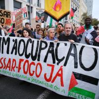  Manifestação em Lisboa contra o massacre na Palestina 
