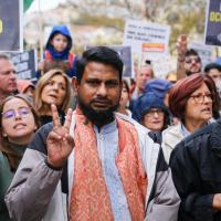  Manifestação em Lisboa contra o massacre na Palestina 