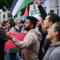  Manifestação em Lisboa contra o massacre na Palestina 