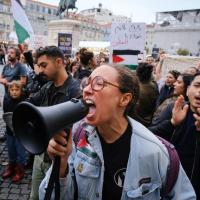  Manifestação em Lisboa contra o massacre na Palestina 
