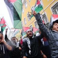  Manifestação em Lisboa contra o massacre na Palestina 