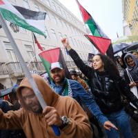  Manifestação em Lisboa contra o massacre na Palestina 