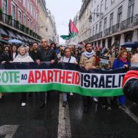  Manifestação em Lisboa contra o massacre na Palestina 