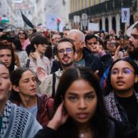  Manifestação em Lisboa contra o massacre na Palestina 