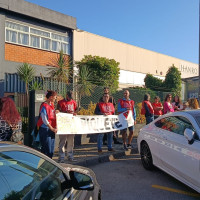 Piquete de greve na Huber, Santa Maria da Feira