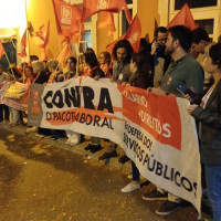 Piquete de greve no Hospital de São José, Lisboa