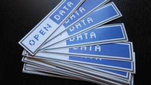 Etiquetas do movimento Open Data. Foto de Jonathan Gray