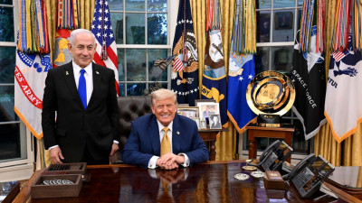 Netanyahu e Trump na Casa Branca