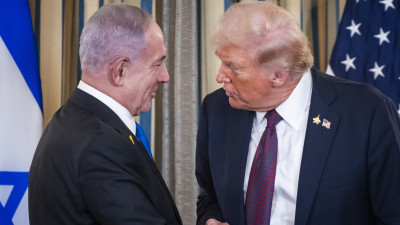 Trump e Netanyahu na Casa Branca.