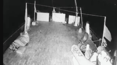 Imagem da câmara de vigilância do Alma, o primeiro a ser intercetado peos militares israelitas