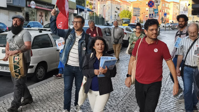 Bloco em campanha em Agualva 