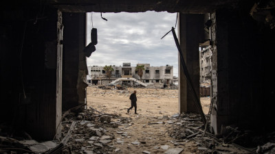 Destroços do hospital Al-Shifa na cidade de Gaza