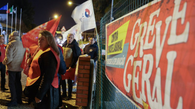 Piquete de greve em Lisboa