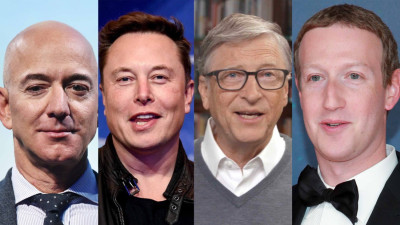 Bezos, Musk, Gates e Zuckerberg