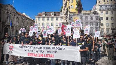 Concentração de trabalhadores da EGEAC