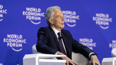 Tony Blair em Davos, 2025.