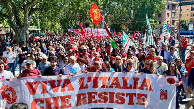 Manifestação do 25 de Abril em Roma