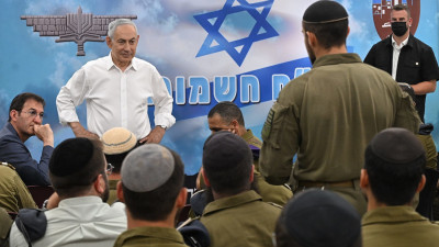 Netanyahu em visita aos militares da Divisão dos Hasmoneus