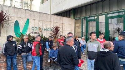 Piquete de greve na Vidrala, Marinha Grande