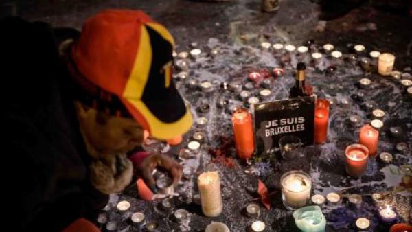 Homenagem às vítimas do atentado em Bruxelas, Bélgica, foto de Christophe Petit Tesson/Lusa