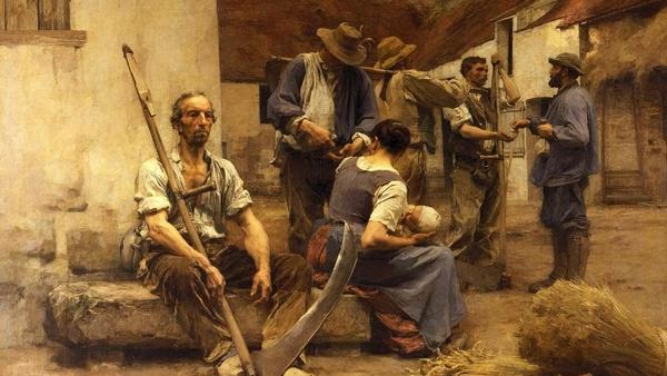 La paye des moissonneurs, Léon-Augustin Lhermitte, 1882.