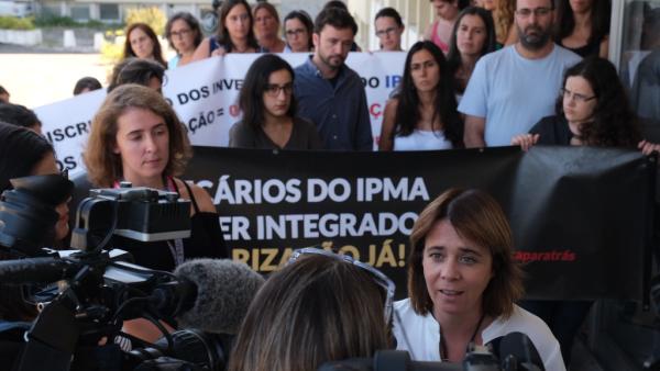 Catarina Martins no IPMA, 2 de setembro de 2019. Foto: Paula Nunes.