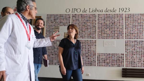Catarina Martins no IPO Lisboa.