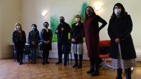 Marisa Matias encontra-se com associações de combate à violência doméstica e no namoro. Novembro de 2020. Foto de Ana Mendes.
