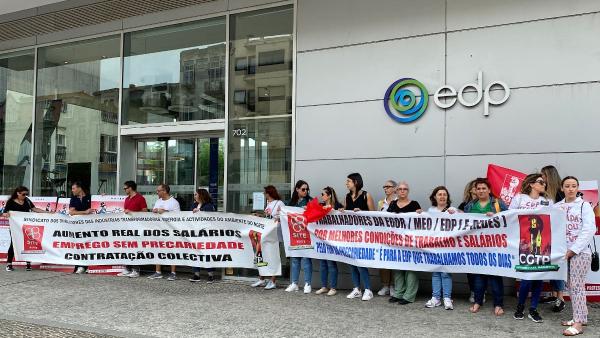 Protesto dos trabalhadores da EDP.