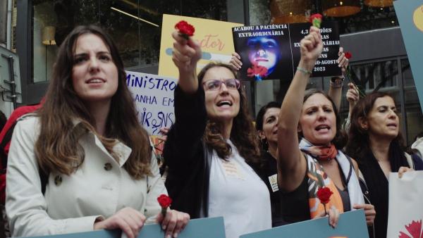 Manifestação de médicos em outubro frente ao Ministério da Saúde.