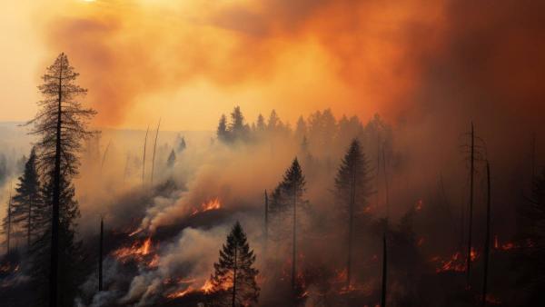 Incêndio florestal este ano no Canadá