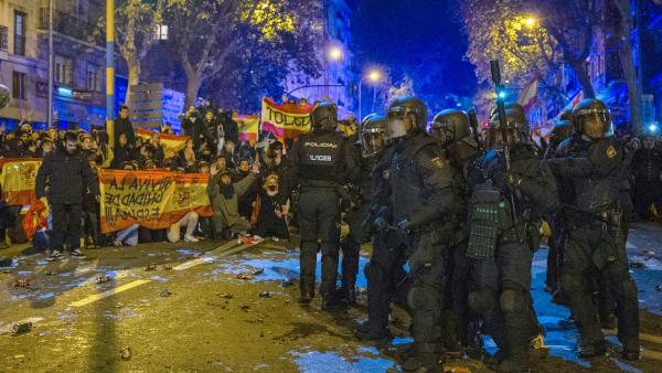 Manifestação da extrema-direita em Madrid.