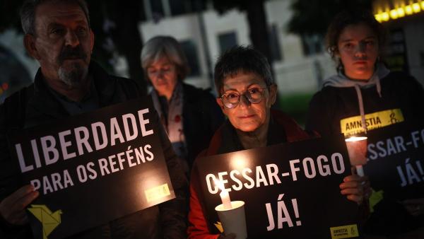 Vigília da Amnistia Internacional em Lisboa