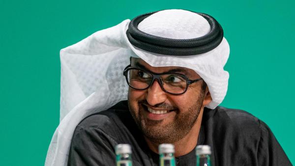 Sultão Ahmed Al Jaber, presidente da COP 28. Foto de MARTIN DIVISEK/EPA/Lusa.