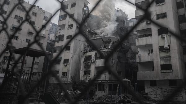 Destruição em Gaza.