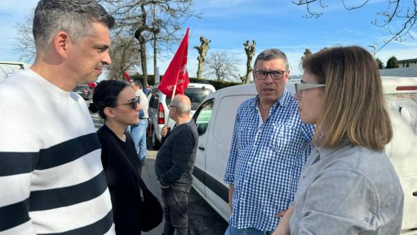 Bruno Maia no protesto na Amtrol Alfa