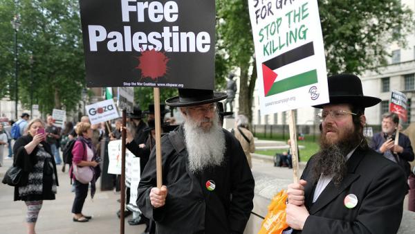 Judeus ortodoxos apoiam a Palestina. Foto de Alisdare Hickson/Flickr.