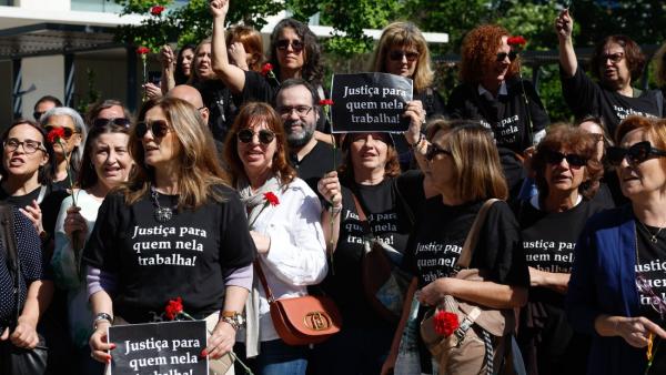 Concentração de funcionários judiciais em Lisboa