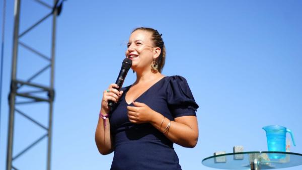 Mathilde Panot, líder palamentar da França Insubmissa.
