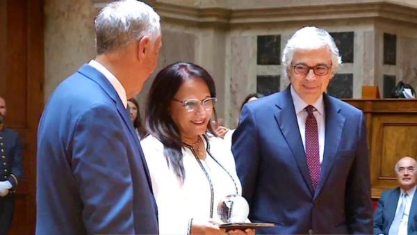 Marcelo Rebelo de Sousa, Amina Bouayach e José Pedro Aguiar-Branco