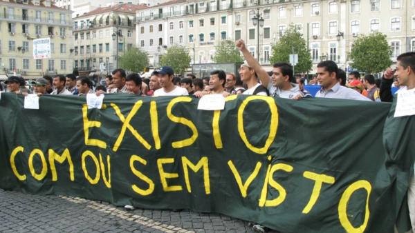 Manifestação de imigrantes em Lisboa em 2008